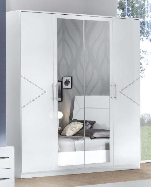 Product photograph of Elegance White Italian 4 Door Wardrobe from Choice Furniture Superstore.